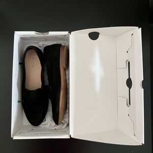 Aldo black suede loafers, size US 5